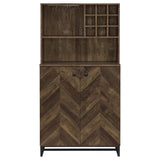 Mendoza - 2 Door Home Bar Cabinet Wine Storage - Rustic Oak