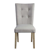 Charnell - Side Chair (Set of 2) - Gary PU & Oak Finish