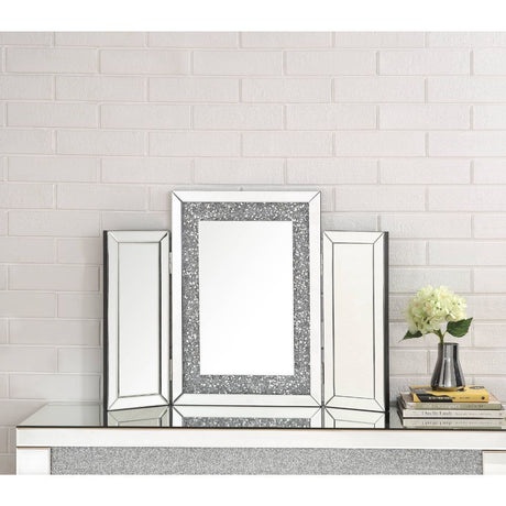 Noralie - Accent Decor - Mirrored & Faux Diamonds - 22"