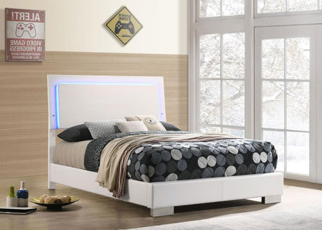 Felicity - Wood LED Panel Bed