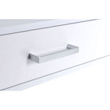 Coleen - Desk - White High Gloss & Chrome