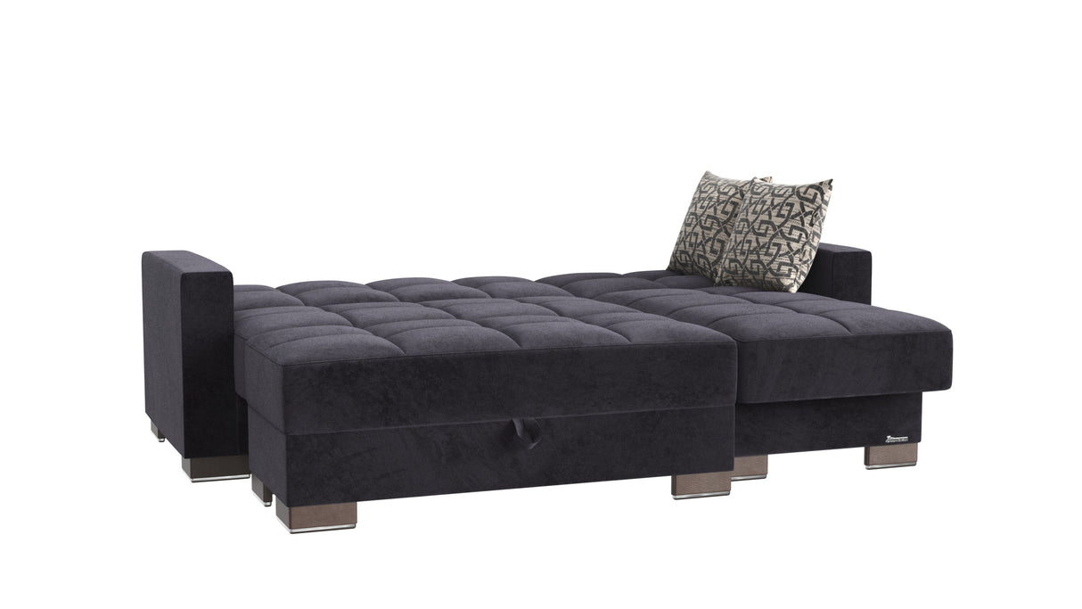 Ottomanson Armada - Upholstered Convertible Chaise Lounge With Storage - Microfiber