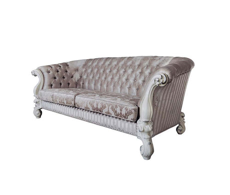 Versailles - Sofa - Ivory Fabric & Bone White Finish