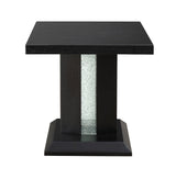 Bernice - End Table - Black & Led