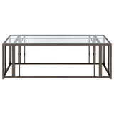 Adri - Rectangular Glass Top Coffee Table