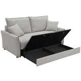 Oran - Sofa With Sleeper - Gray Chenille