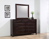 Phoenix - 9-Drawer Dresser With Mirror - Cappuccino