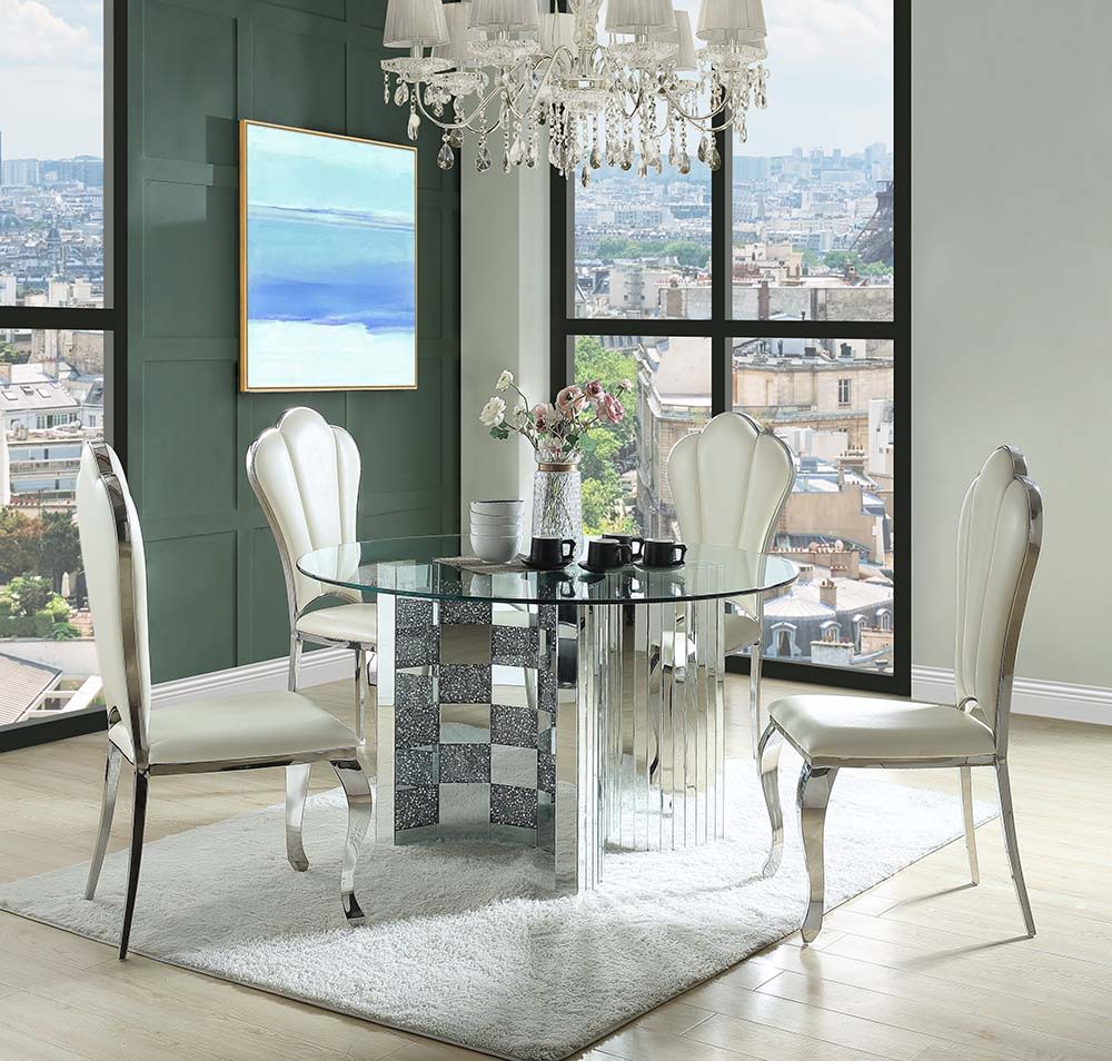 Noralie - Dining Table - Mirrored - 30"