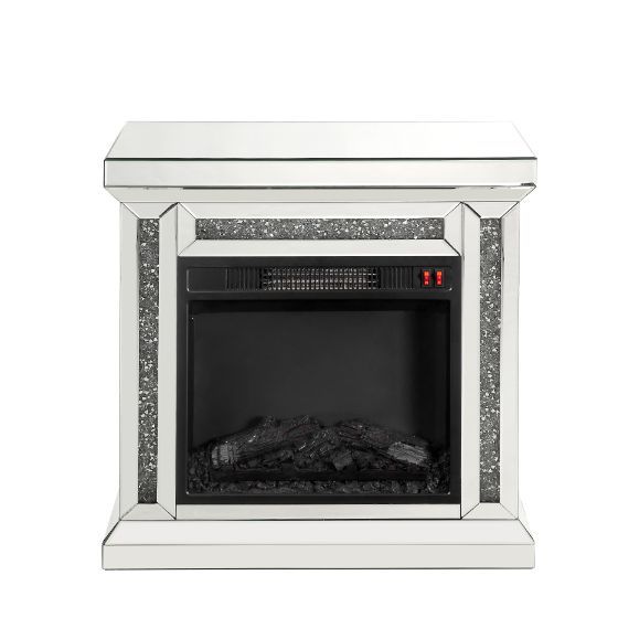 Noralie - Fireplace - Mirrored & Faux Diamonds - 29"