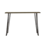 Neville - Rectangular Wood Top Entryway Console Table - Gray