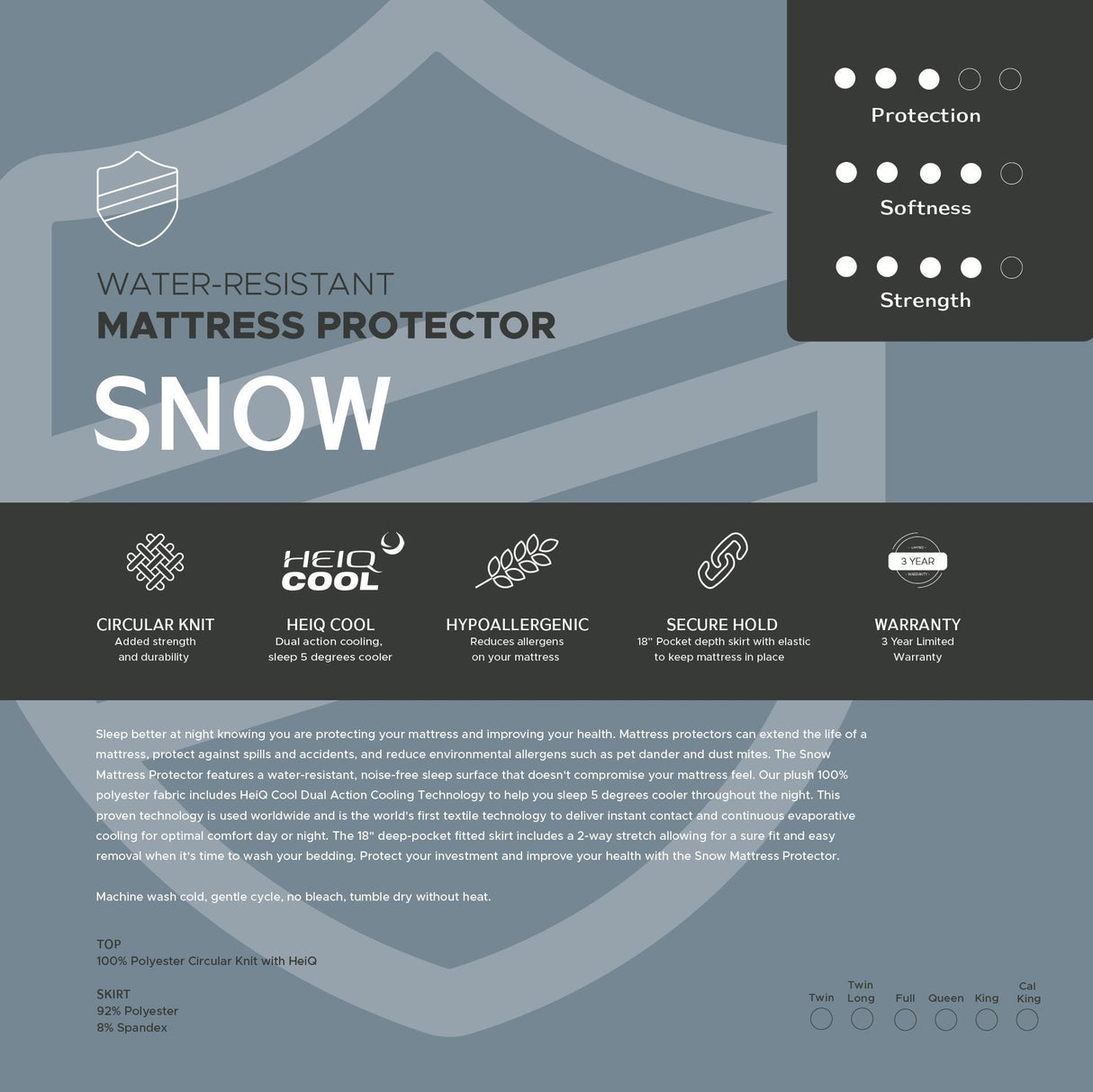 Snow - Mattress Protector