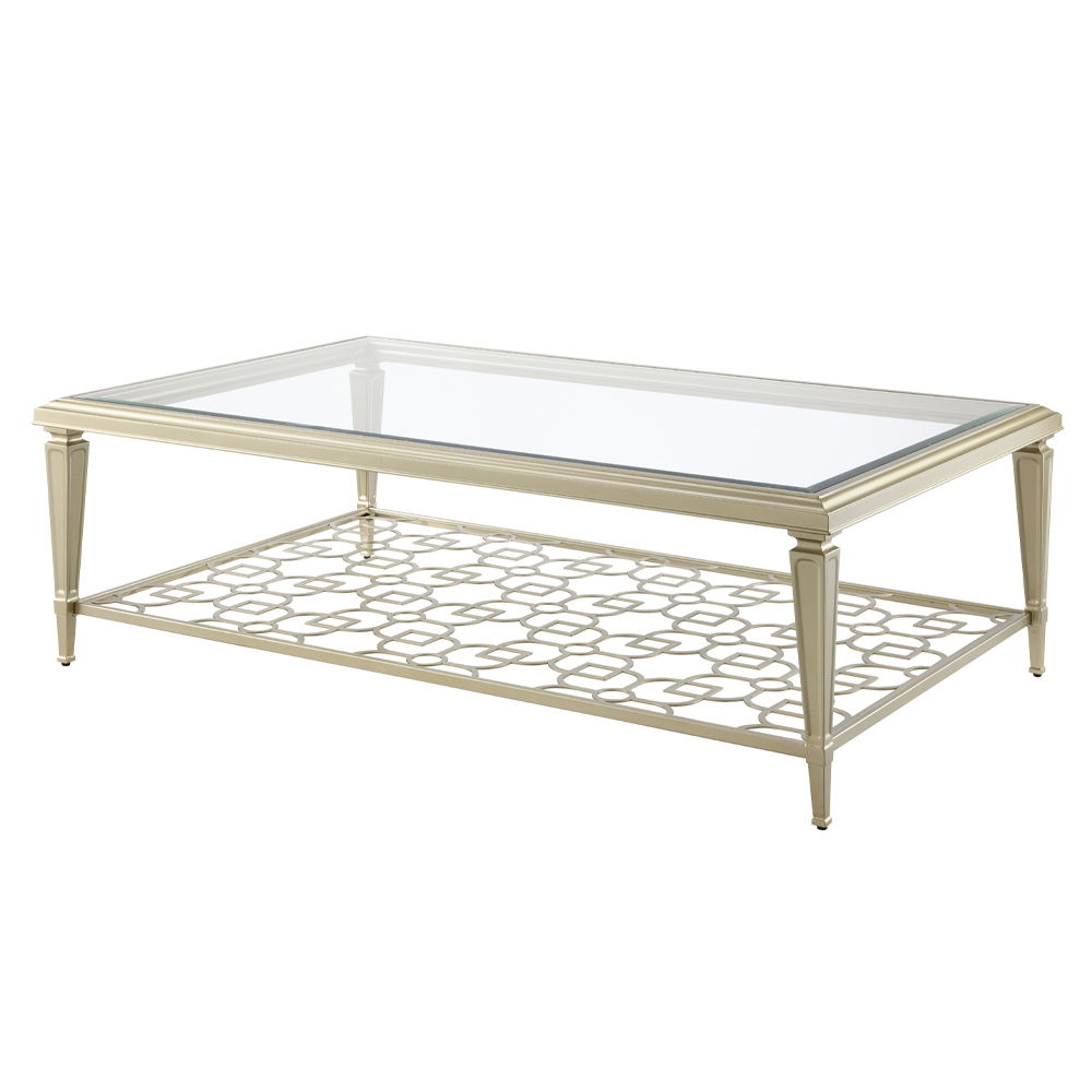 Zaba - Coffee Table - Glass Top & Silver