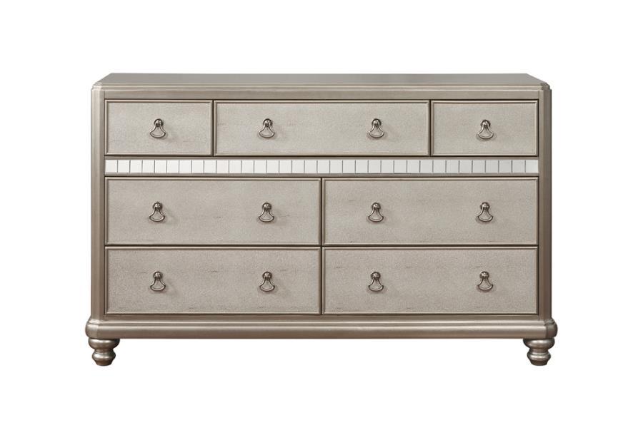 Bling - Game 7-Drawer Dresser - Metallic Platinum