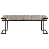 Alfaro - Upholstered Accent Bench - Black And White