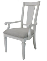 Katia - Arm Chair (Set of 2) - Light Gray & Weathered White