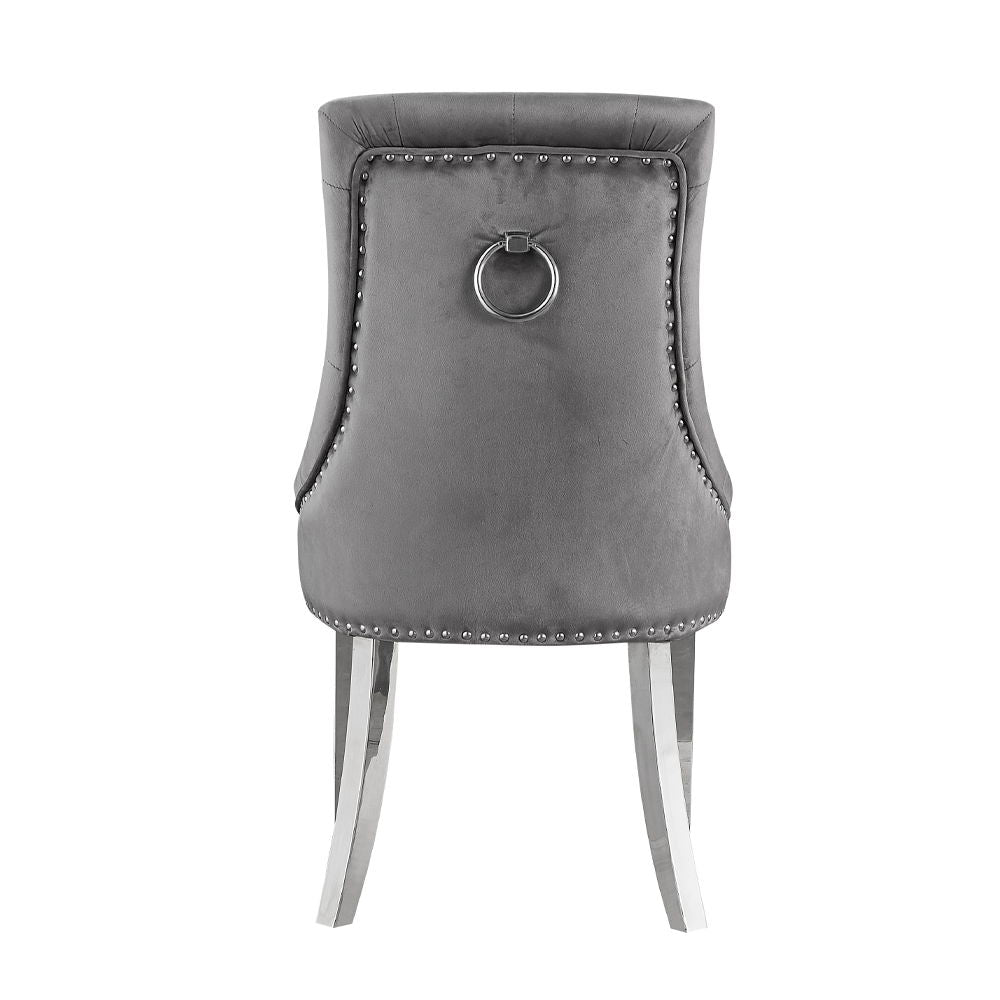 Satinka - Side Chair (Set of 2) - Dark Gray