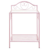 Massi - Metal 1-Shelf Nightstand - Powder Pink