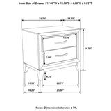 Watson - 2-Drawer Nightstand - Gray Oak