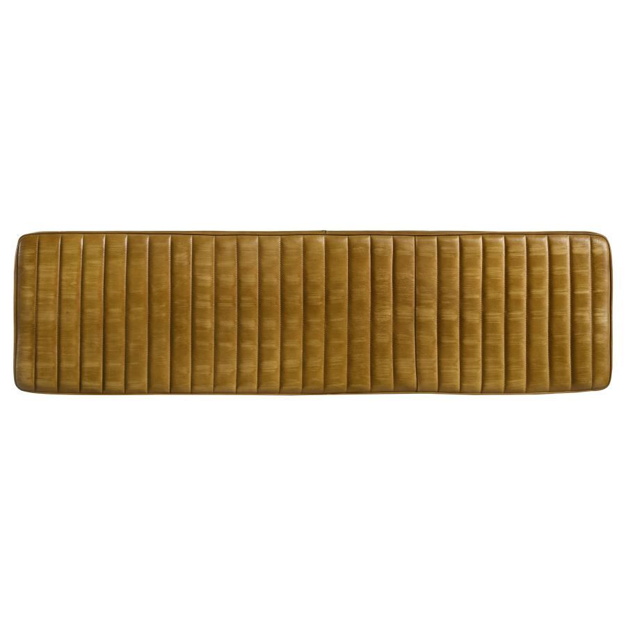 Misty - Cushion Side Bench - Camel And Black