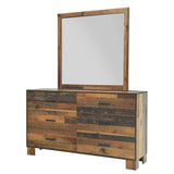 Sidney - 6-Drawer Dresser With Mirror - Rustic Pine