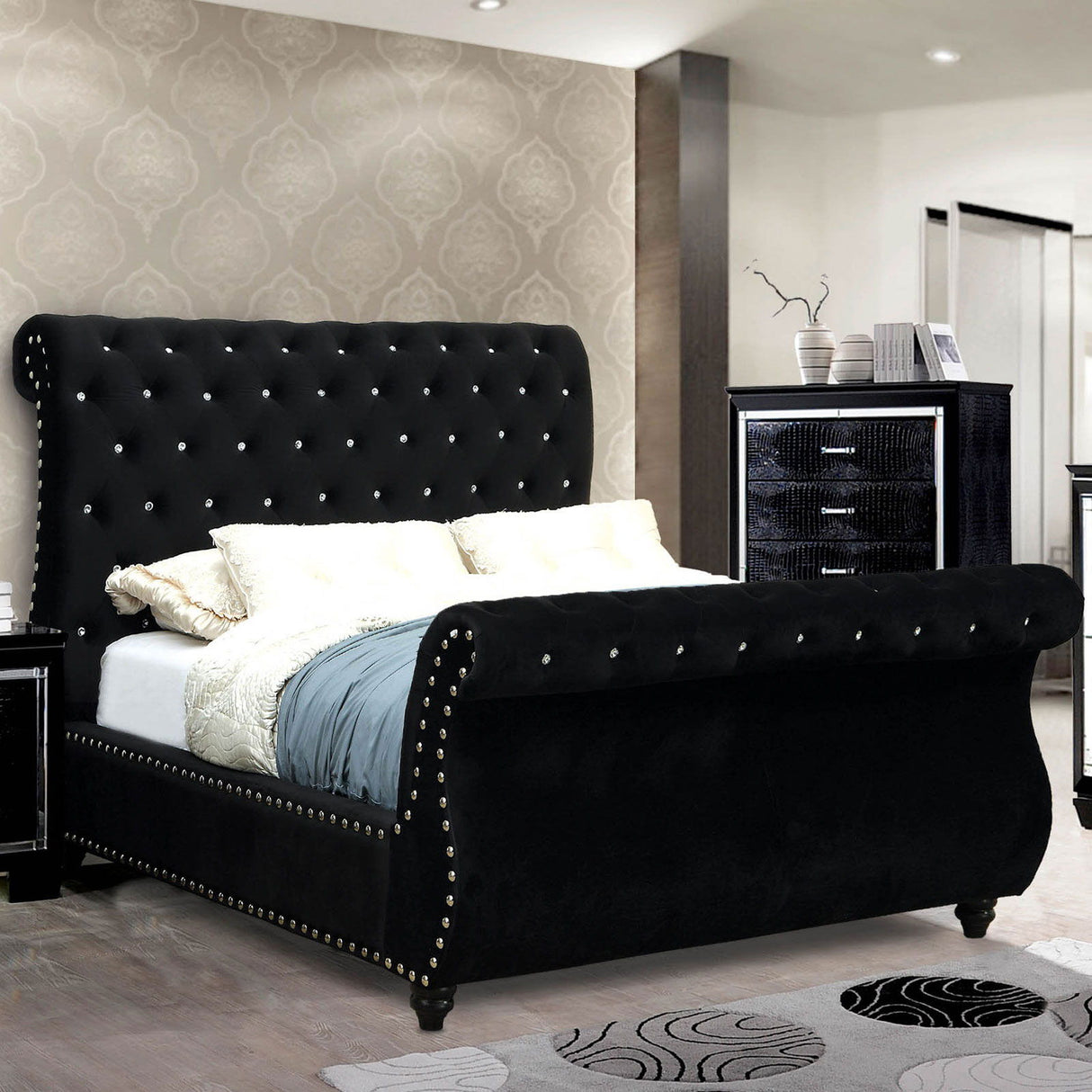 Noella - California King Bed - Black