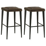 Alvaro - Leather Upholstered Stool (Set of 2)