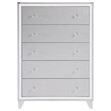 Larue - 5-Drawer Bedroom Chest - Silver