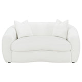 Isabella - Upholstered Tight Back Loveseat - White