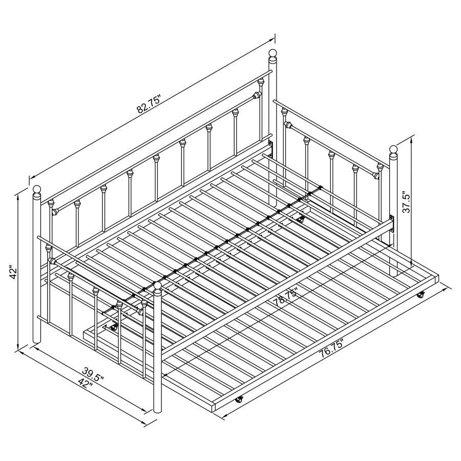 Nocus - Metal Daybed With Trundle