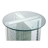 Nysa - End Table - Mirrored & Faux Crystals - 23"