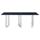 Desden - Rectangular Sintered Stone Dining Table - Gray