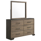 Baker - 6-Drawer Dresser With Mirror - Light Taupe