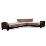 Ottomanson Molina - Convertible Sectional With Storage - Beige & Brown