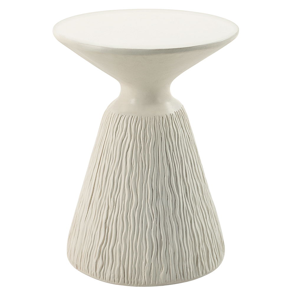 Duane - Accent Table - Natural White Finish