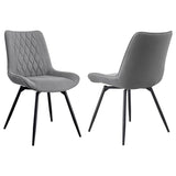 Diggs - Upholstered Swivel Dining Side Chair (Set of 2) - Gray