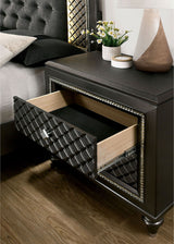 Demetria - Nightstand - Metallic Gray