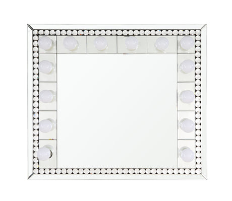 Farai - Wall Decor - Mirrored & Faux Crystal Diamonds - 28"