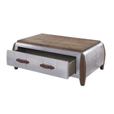 Brancaster - Coffee Table - Antique Oak & Aluminum