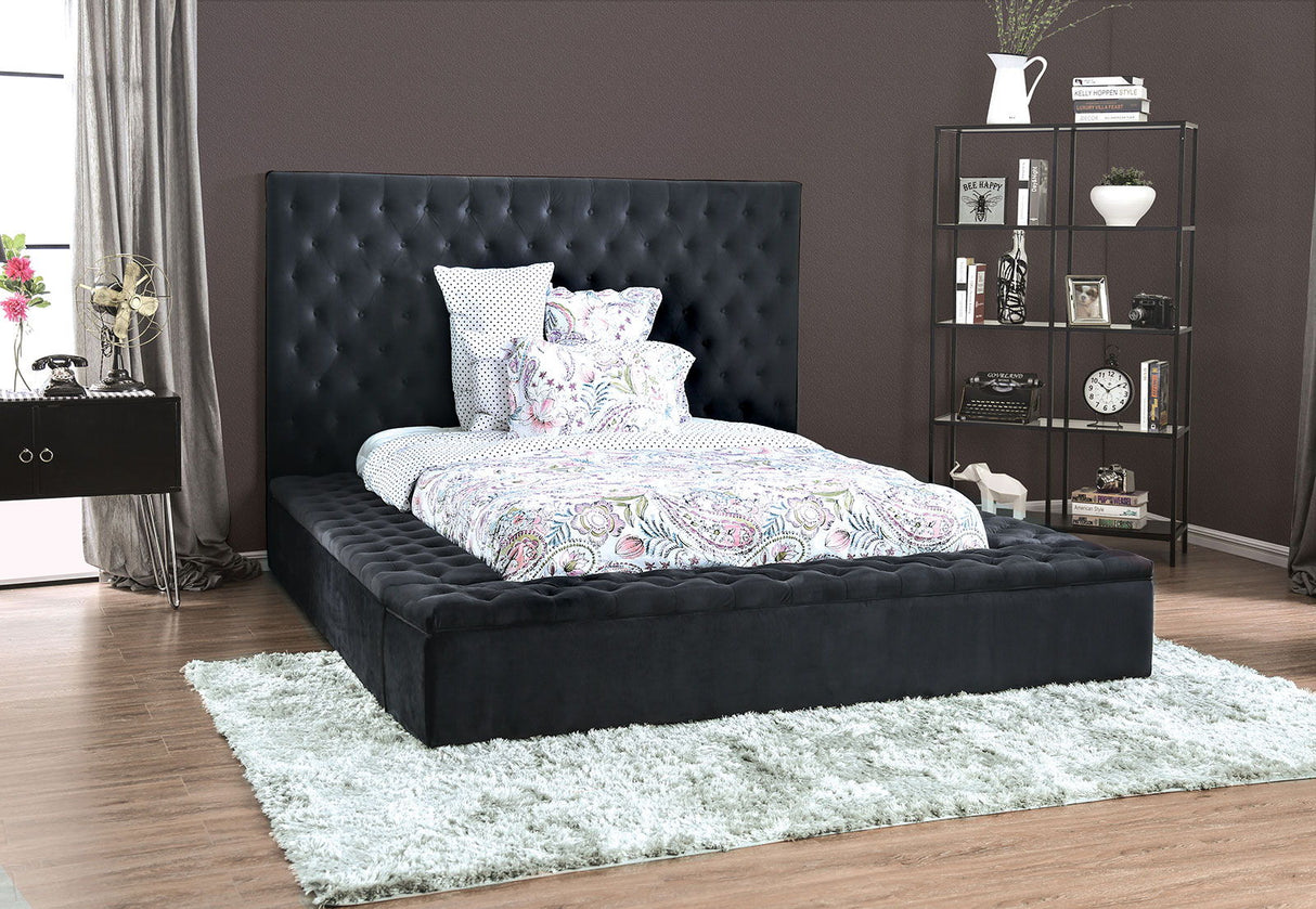 Davida - California King Bed - Dark Gray