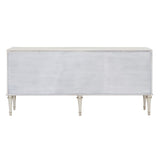 Ansaldo - Console Cabinet - Pearl White & Silver Shimmer