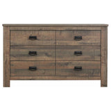 Frederick - 6-Drawer Dresser - Weathered Oak