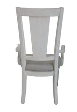 Katia - Arm Chair (Set of 2) - Light Gray & Weathered White