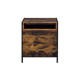 Juvanth - Nightstand - Rustic Oak & Black Finish