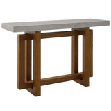 Keven - Sofa Table - Faux Concrete Top & Walnut  Finish