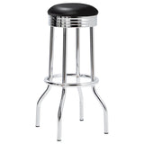 Retro - Upholstered Metal Swivel Bar Stool (Set of 2)