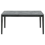 Stevie - 7 Piece Rectangular Dining Table Set - Gray And Black