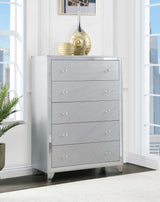 Larue - 5-Drawer Bedroom Chest - Silver