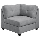 Claude - 7 Piece Upholstered Modular Sectional Sofa - Dove