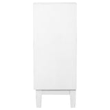 Gambon - 2 Door Wood Honeycomb Pattern Accent Cabinet - White