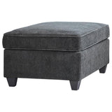 Mccord - Rectangular Upholstered Ottoman - Dark Gray